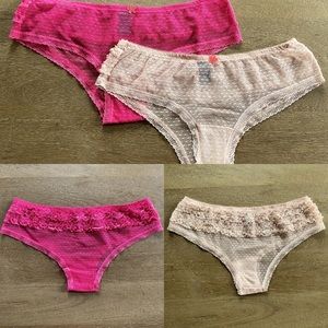 ❤️ Aerie | Cute Ruffled Cheeky Undies • Bundle of 2